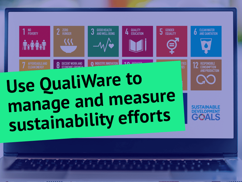 Use QualiWare to manage and measure sustainability efforts 